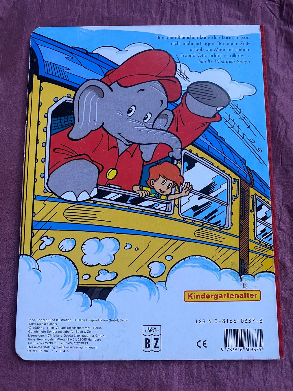 Libri: Mit Benjamin Blümchen unterwegs Kartonbuch gross 1989 Retro – Usato da Basel venduto da him_5r5n 1