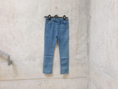 NEUF, Jegging Manor Kids, bleu denim clair, fille, 134