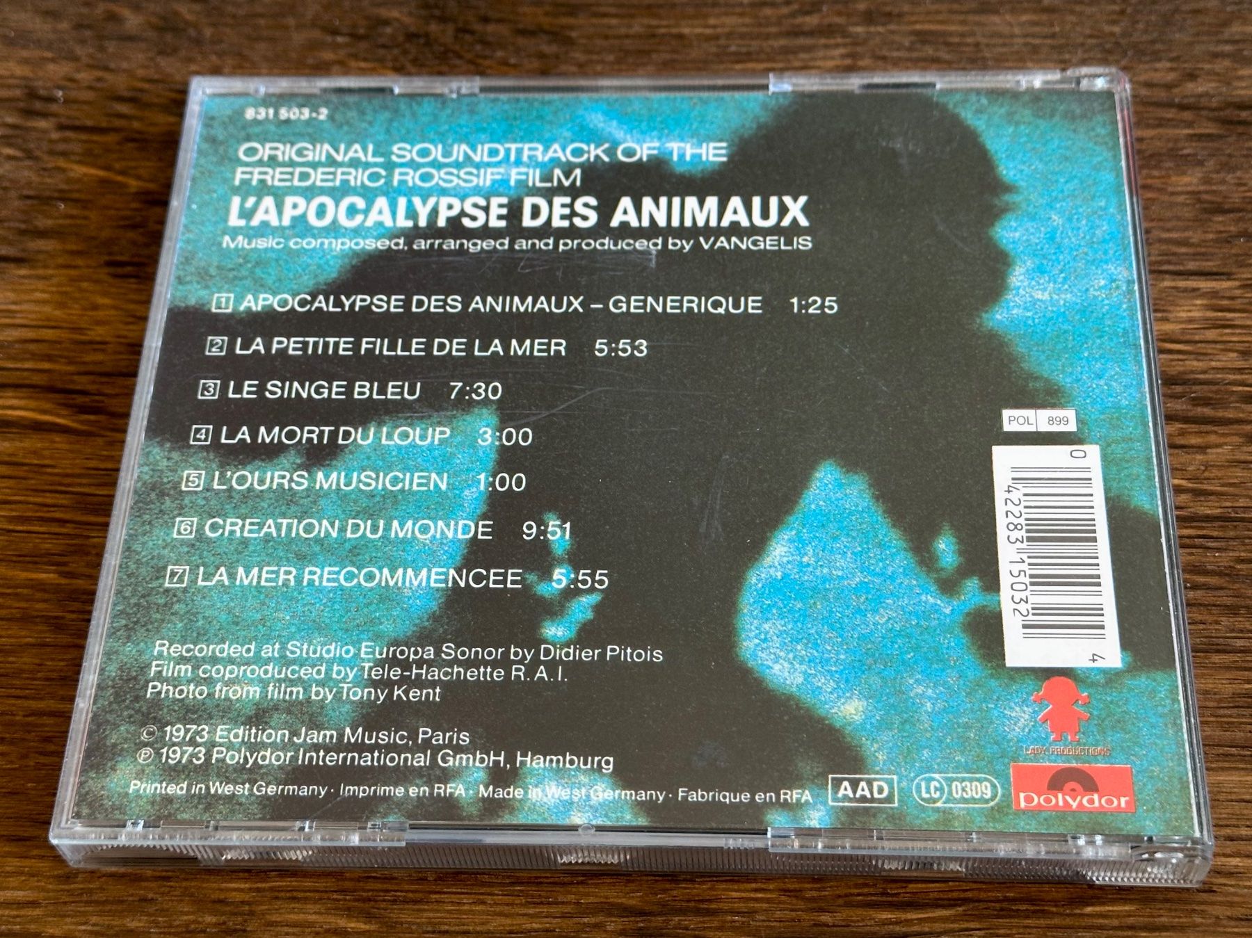 CD: Vangelis - L'apocalypse des animaux - CD – Usato da Pontresina venduto da il-bain 1