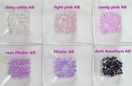 50 Stk. Glas- Perlen mit speziellem Finish 🌈 6 Farben (1)