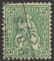 CH - Sitz. Helvetia - Zst. Nr. 40 - Bahnstempel