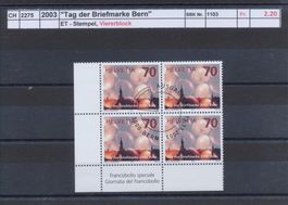 2003 "Tag der Briefmarke Bern" - Viererblock, ET- Stempel