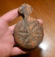 ANTIKES islamisches Holzamulett Tieramulett m Zapfen