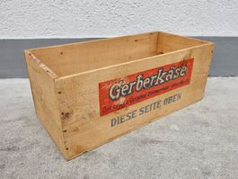 alte Holzkiste Kiste GERBER KÄSE - ORIGINAL EMMENTALER