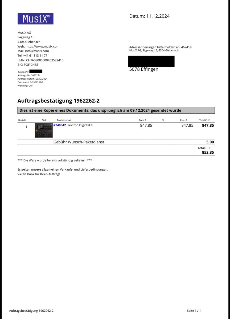 Strumenti musicali: Digitakt 2 mit Holz sides panels – Nuovo (secondo la descrizione) da Effingen venduto da Andromeda74 5