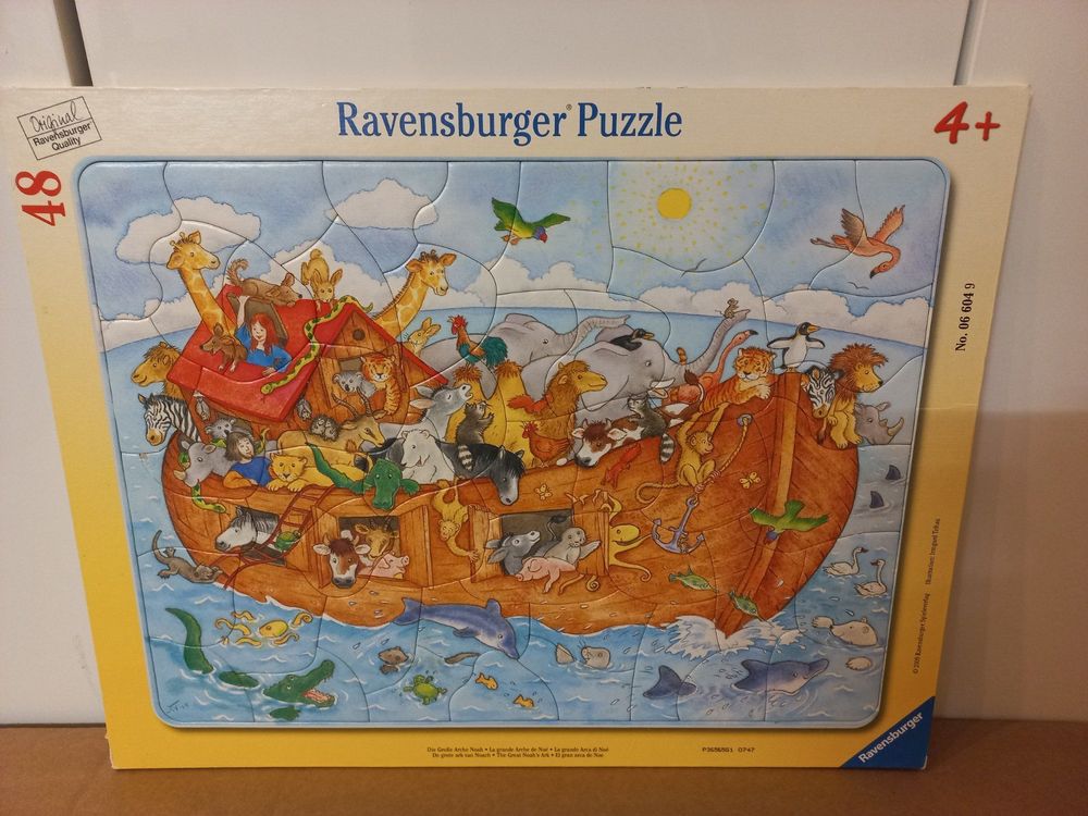 Bigjigs Holz-Puzzle Arche Noah – 48 Teile, Für Kinder Ab 3 Jahre – Fördert Motorik & Fantasie