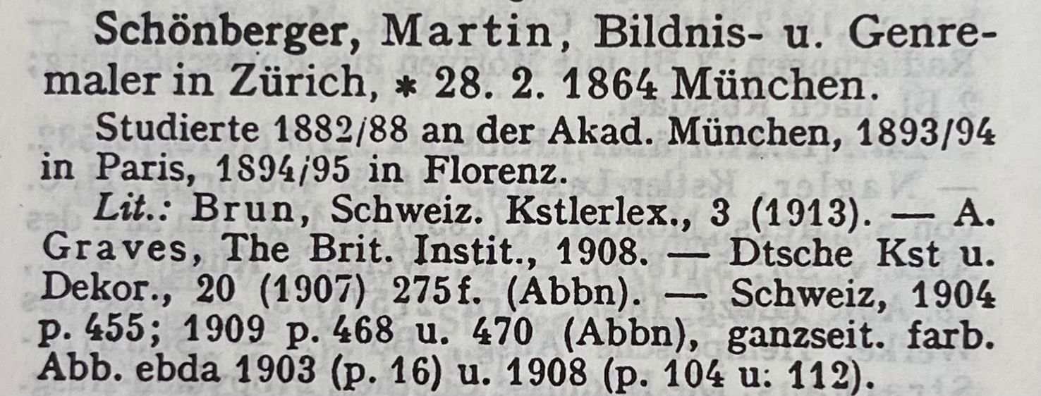 Dipinti: Schönberger Martin (1864-?) – Usato da Grosshöchstetten venduto da Perle1951 5