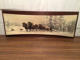 Tableau panoramique Bois en hiver