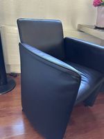 2 stück lederfauteuil schwarz