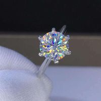 Silberring mit wunderschönem 9.5mm Zirkonia! Gr. 53, 54