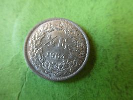 Schweiz 1964,  1/2 Franken - Silber