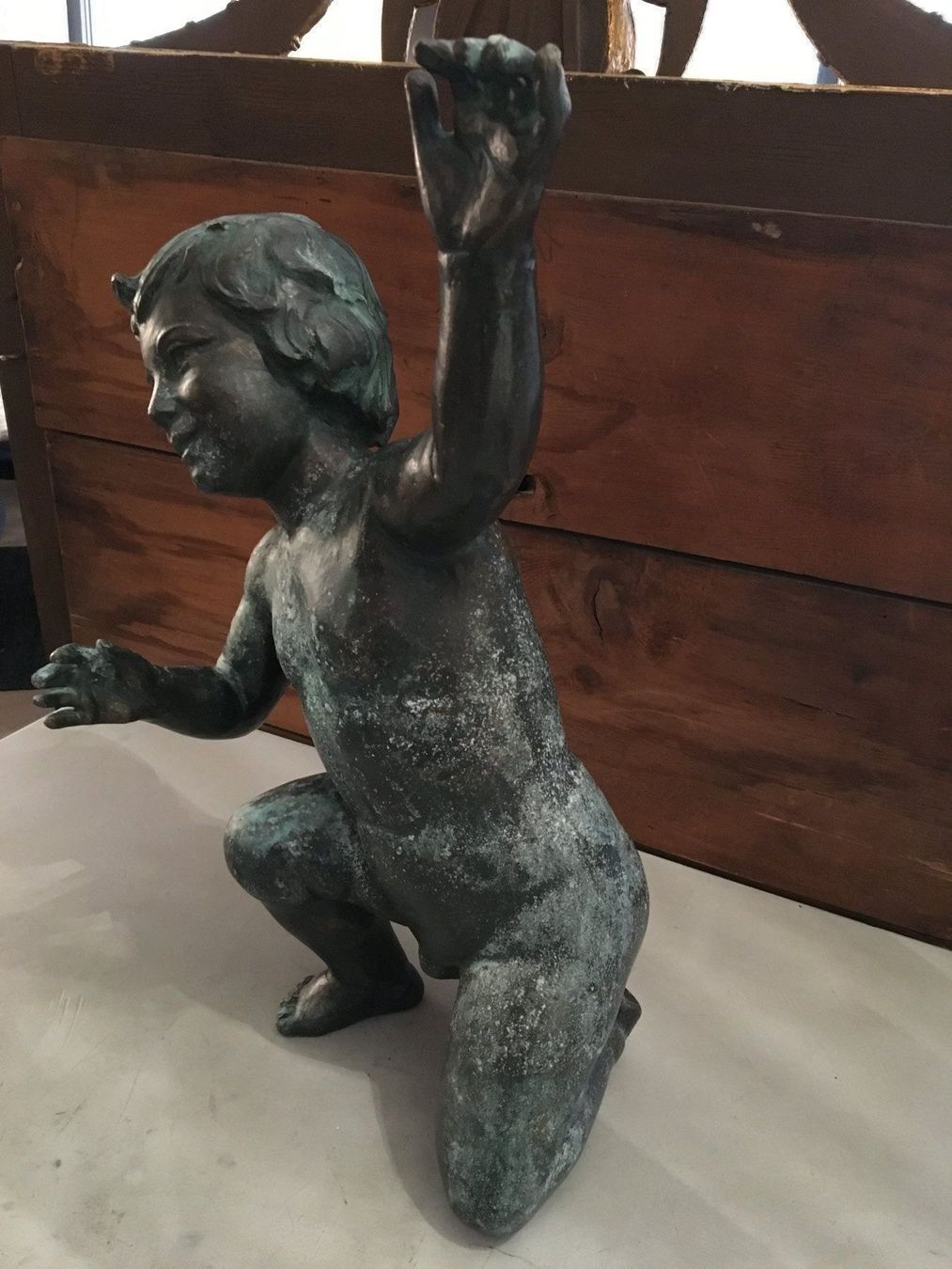 Skulpturen & Statuen: Grosse Skulptur Knabe Putto Bronze 57 cm – Gebraucht aus Wald ZH von mo-zart