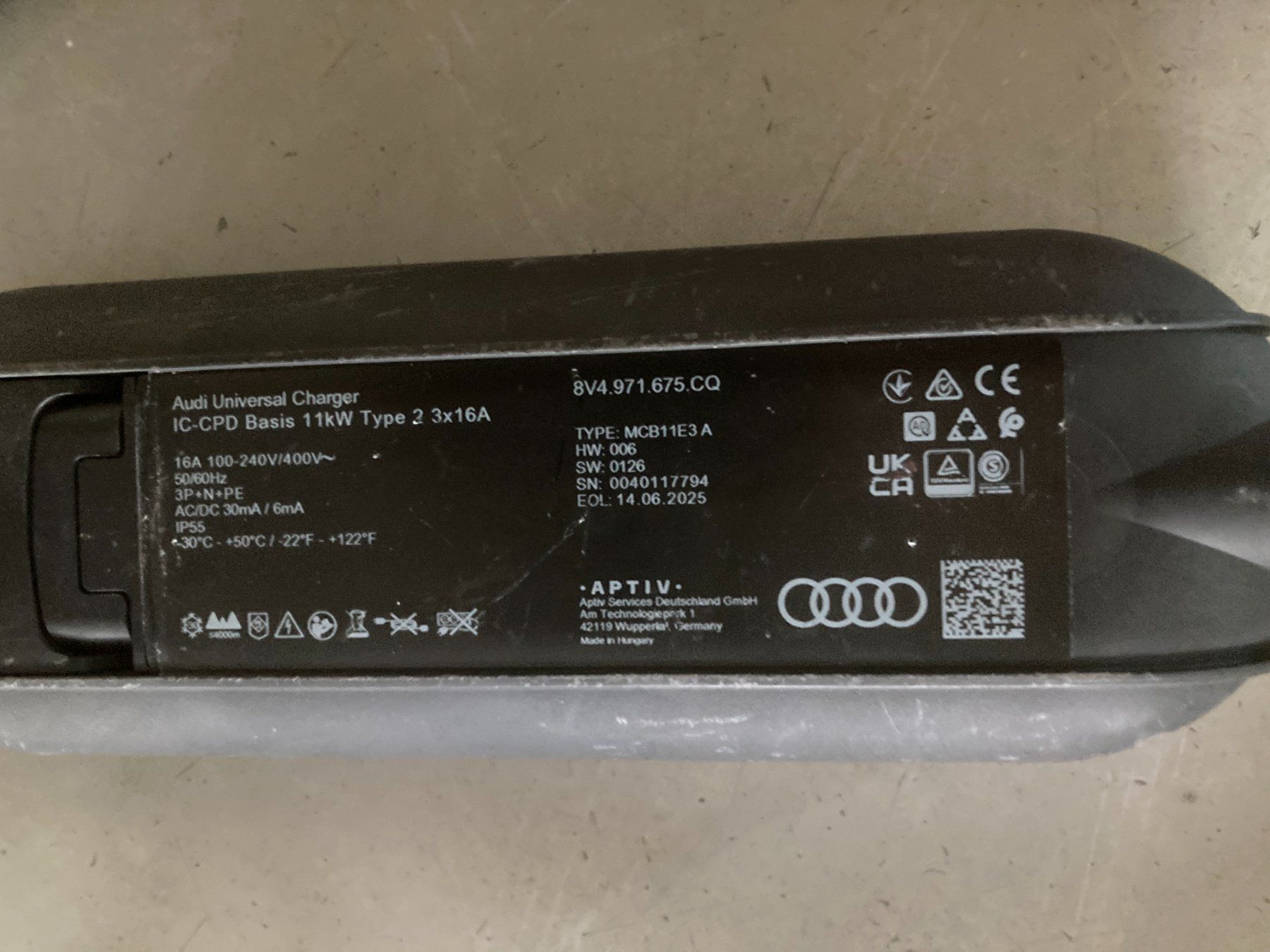 Mennekes Batterie-Ladegeräte: Audi e-tron Ladekabel mit CEE Stecker und Tasche Type 2 – Gebraucht aus Cham von WB2223 6