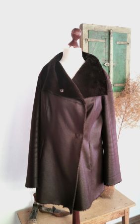 Marccain hochwertige Kunstfelljacke Gr. L