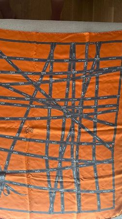 Hermes Foulard en soie vintage Bolduc par Jean Louis Dumas