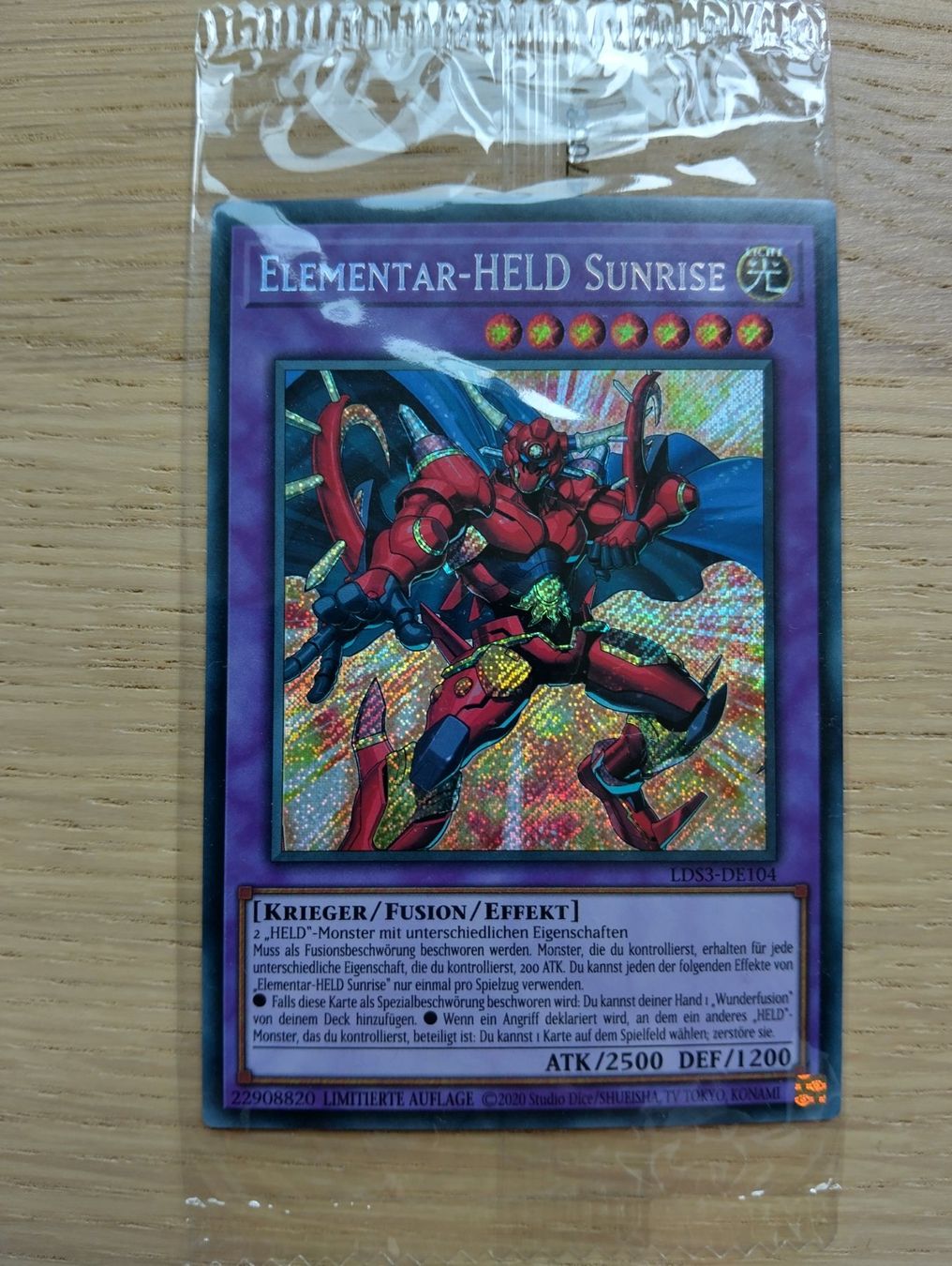 Yugioh Carte collezionabili: Yu-Gi-Oh! Elementar-HELD Sunrise LDS3-DE104 – Nuovo e nell'imballaggio originale da Niederdorf venduto da tsc_8pmr