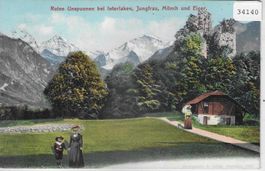 Ruime Unspunnen bei Interlaken - animee belebt - Litho