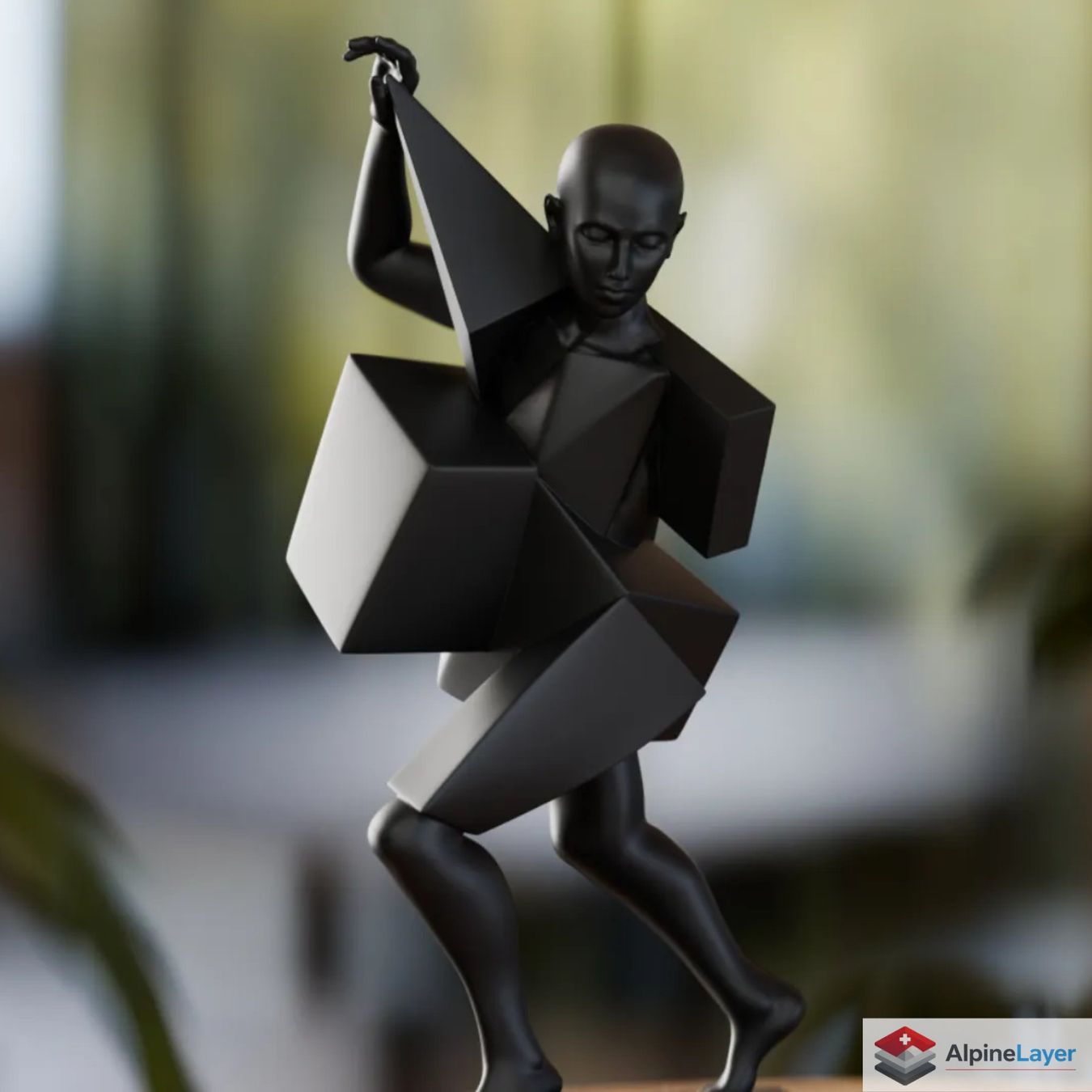 Skulpturen & Statuen: Geometric Elegance Sculpture - Modern Abstract Art - 3D Prt – Neu (gemäss Beschreibung) aus Losone von AlpineLayer