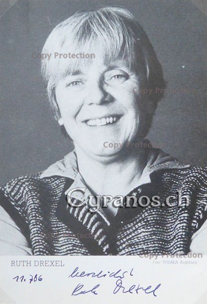 Autografi: Ruth Drexel (1930-2009) Schauspielerin - Autogramm – Usato da Dietikon venduto da immortal-stars