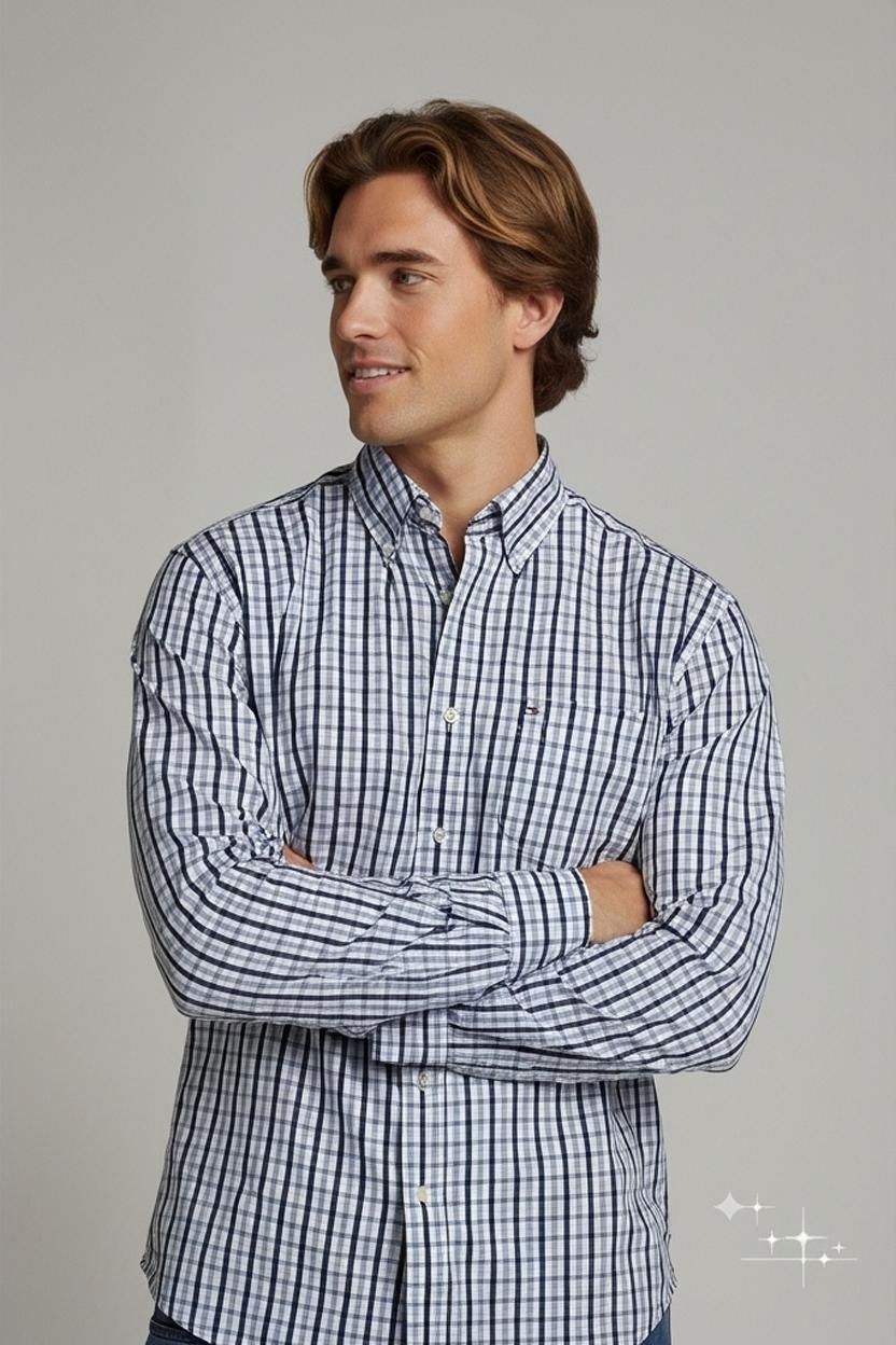 Tommy Hilfiger Camicie: Tommy Hilfiger Custom Fit Button-Down Hemd - Größe S/P – Usato da Zug venduto da vinokilo