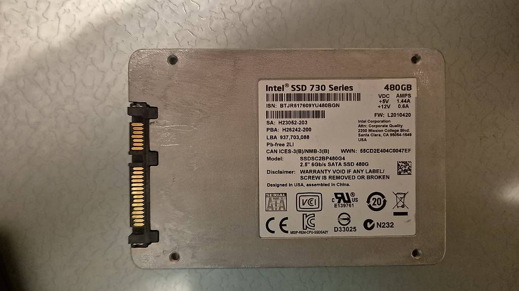 Intel Dischi rigidi: Intel Skully 730 500GB SSD – Usato da Hohenrain venduto da Sven848 1