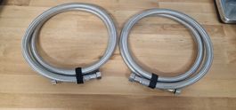 2 Stück Edelstahl Flexschlauch 200 cm G3/4" IG beidseitig