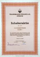 Transmarin Finanz AG Zürich - 1966