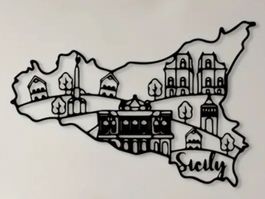Metall Kunstrahmen Sicilia Sizilien 50cm NEU