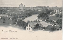 Bern - Bern von Wabern aus.  Karte ungelaufen.