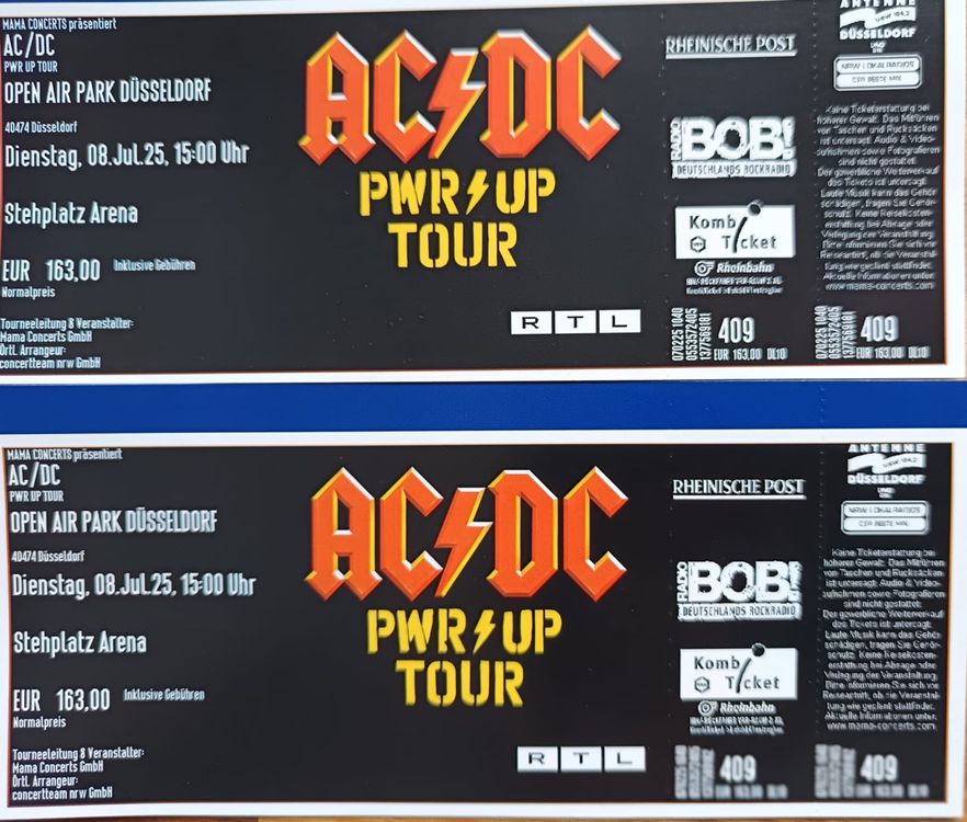 ACDC Tickets (Neu und originalverpackt) in Arch für CHF 300 – mit ...