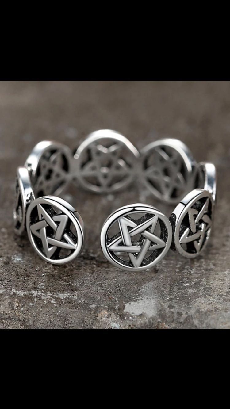 Anelli: Ring mit Pentagramm(One Size) /  Nr.3 – Nuovo (secondo la descrizione) da Gams venduto da Mariawicca 1