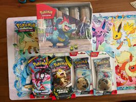 Pokemon sealed LuminoseCity tin box &2 booster & 2 blister !