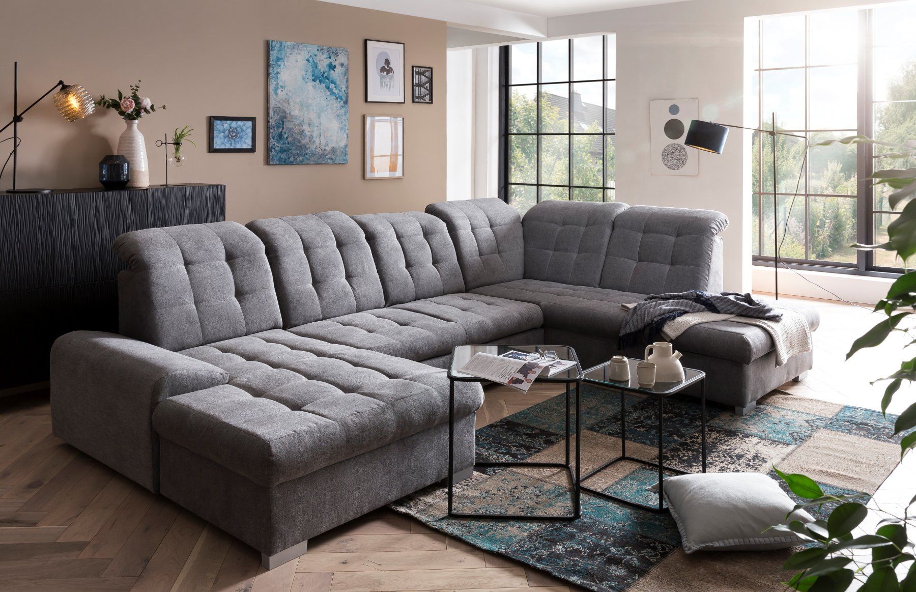 Divani: XL WOHNLANDSCHAFT SAMTKORD GRAU! -50% – Nuovo e nell'imballaggio originale da Recherswil venduto da Moebel_Outlet