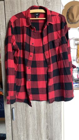 H&M Holzfäller Hemd, Grösse M, Rot/Schwarz