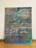 76 cm breitx101 cm hoch/Handgemalt Musik mit Kunst,Symphony