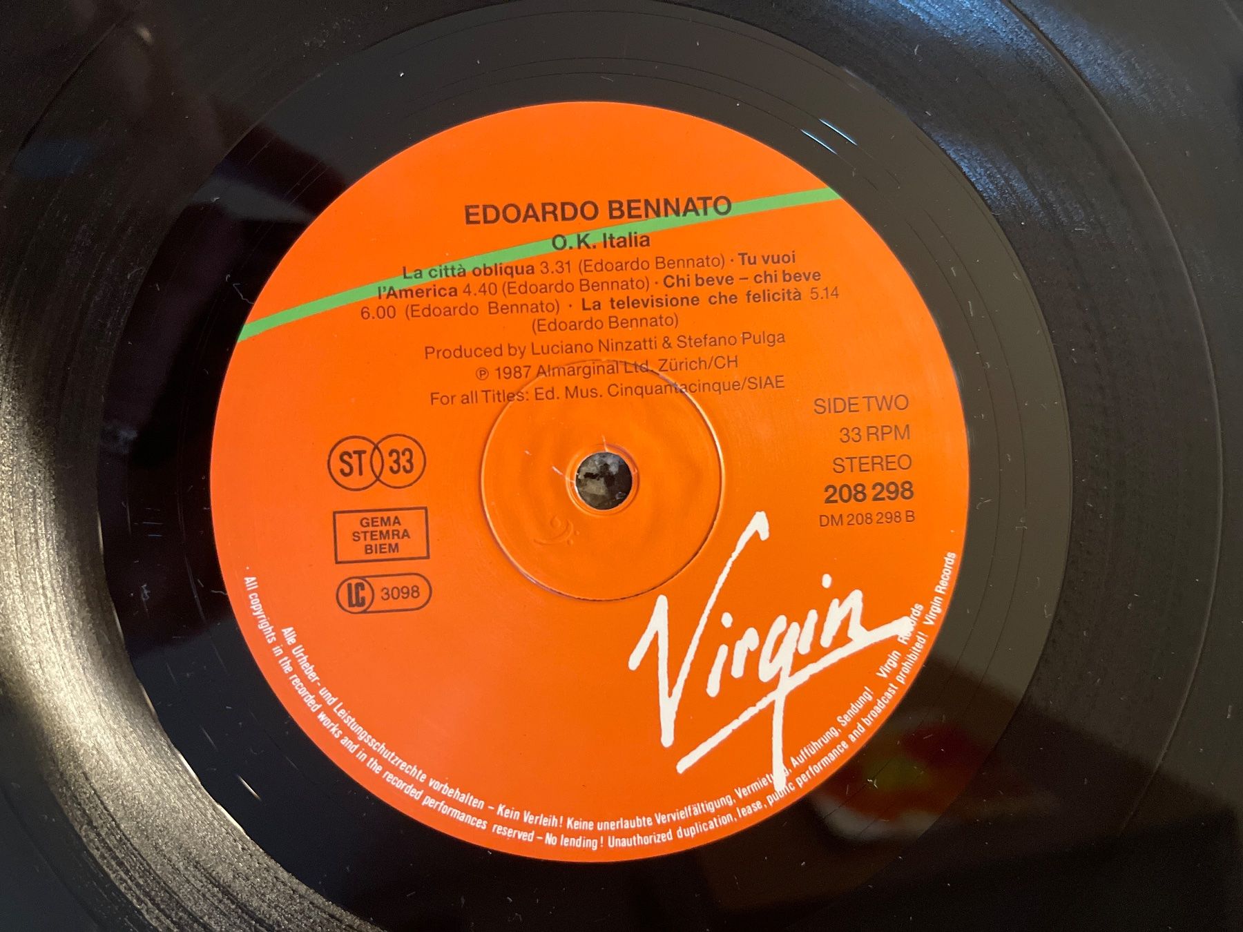Dischi in vinile: A127/Edoardo Bennato - OK Italia – Usato da Frutigen venduto da Philippe_jsp 2