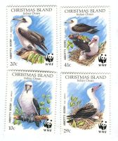 Briefmarken "Graufusstölpel". Weihnachtsinsel