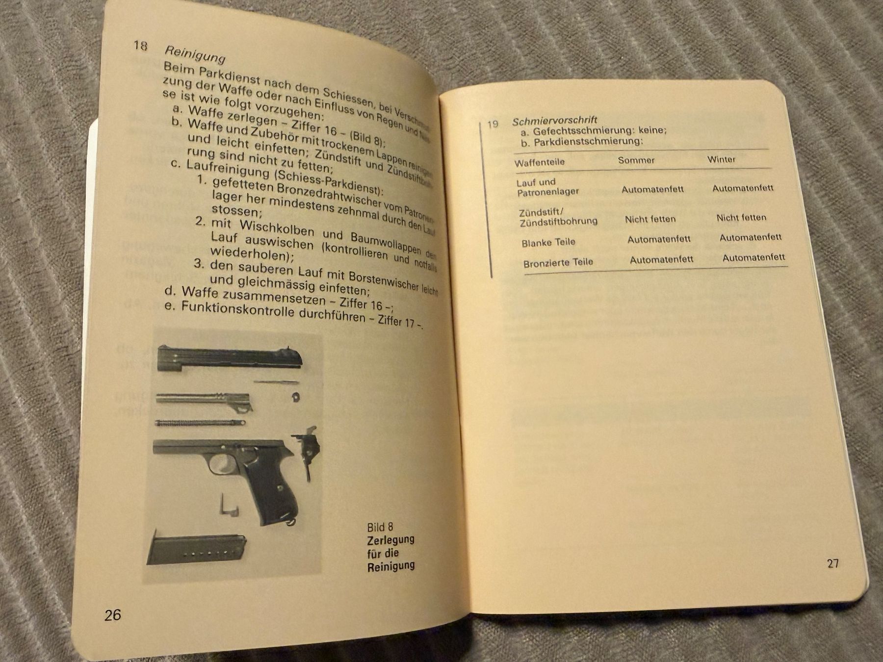 Bücher: Reglement: Die Pistolen - Schweizer Armee – Gebraucht aus Brütten von Hst1 5