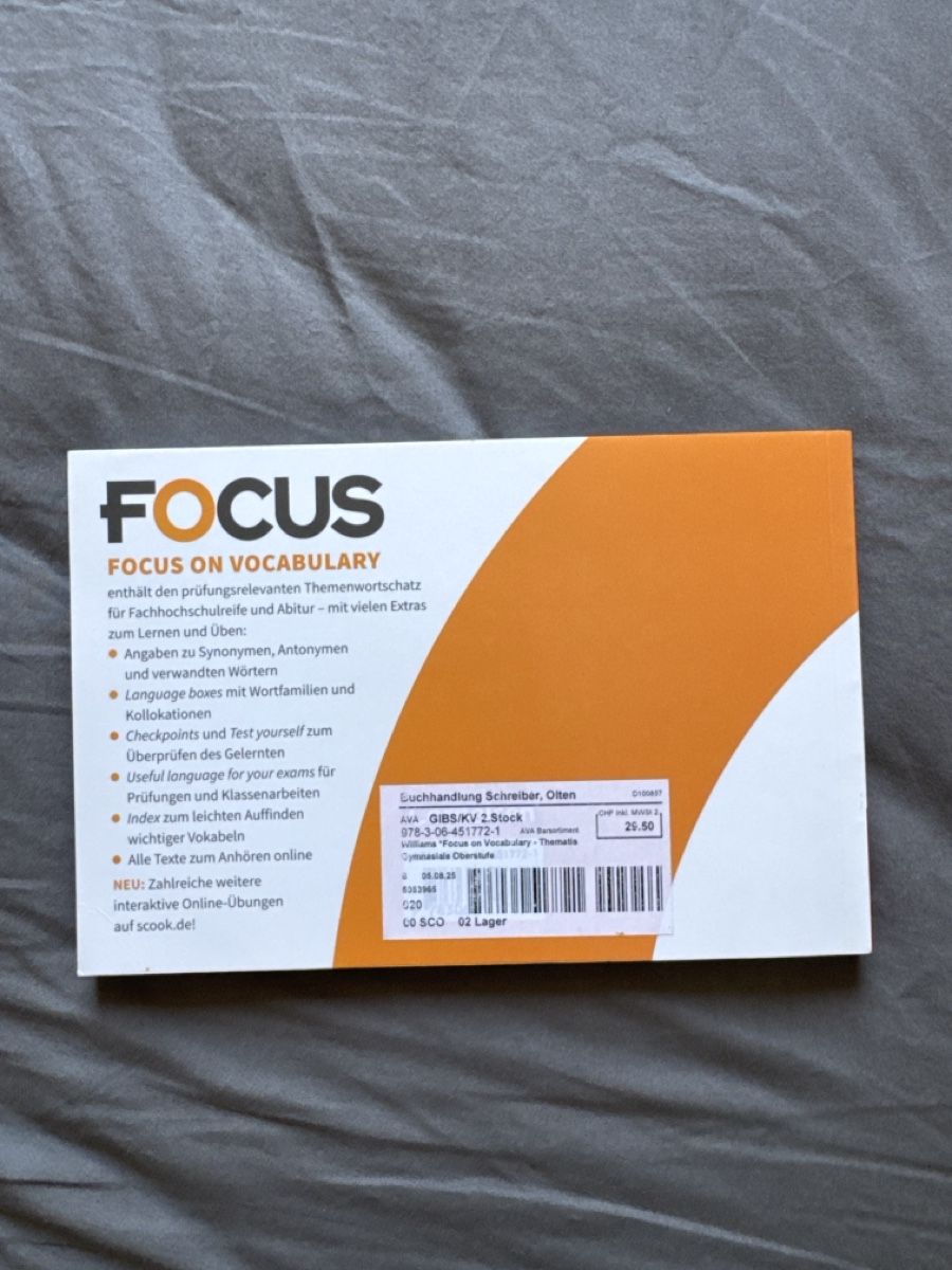 Bücher: Focus on Vocabulary – Neu (gemäss Beschreibung) aus Olten von h_Vgo 1