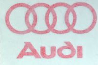 Audi Logo mit Ring Aufkleber TRot