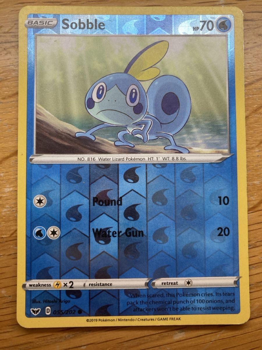 Pokémon Carte collezionabili: Sobble 55/202 HOLO – Usato da Zürich venduto da sushitwiceaweek