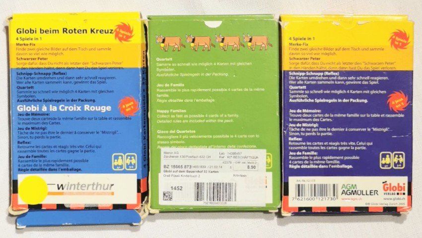 Spiele: 3 GLOBI QUARTETT Globi Verlag – Gebraucht aus Wängi von ABIZONE-86 1