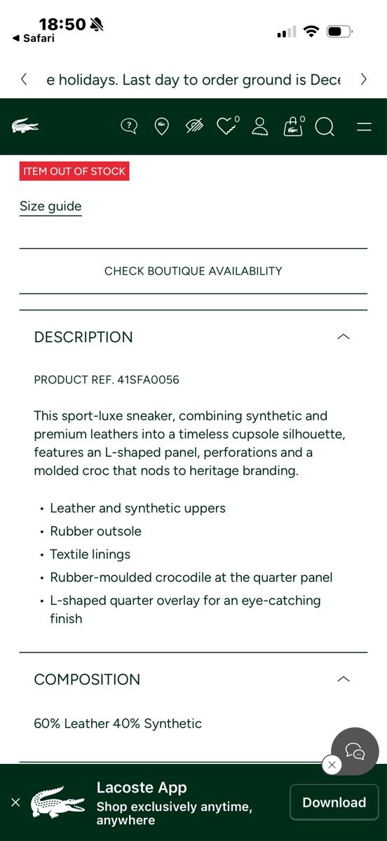 Lacoste Scarpe da donna: Baskets Lacoste 37 – Nuovo e nell'imballaggio originale da Forel (Lavaux) venduto da julie13 1