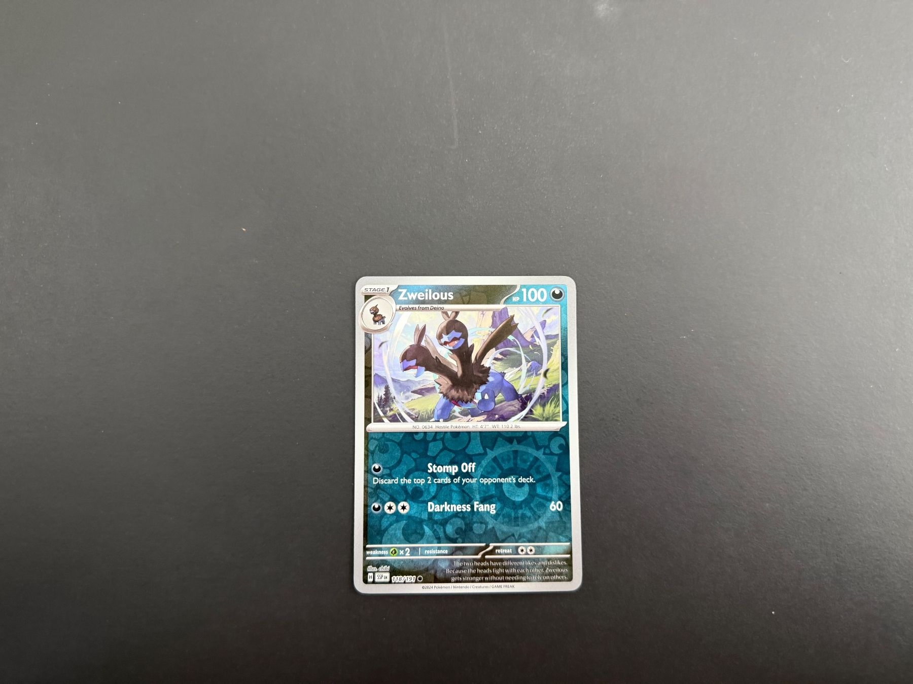Pokémon Carte collezionabili: Zweilous 118/191 – Usato da Zürich venduto da mountainwizard00