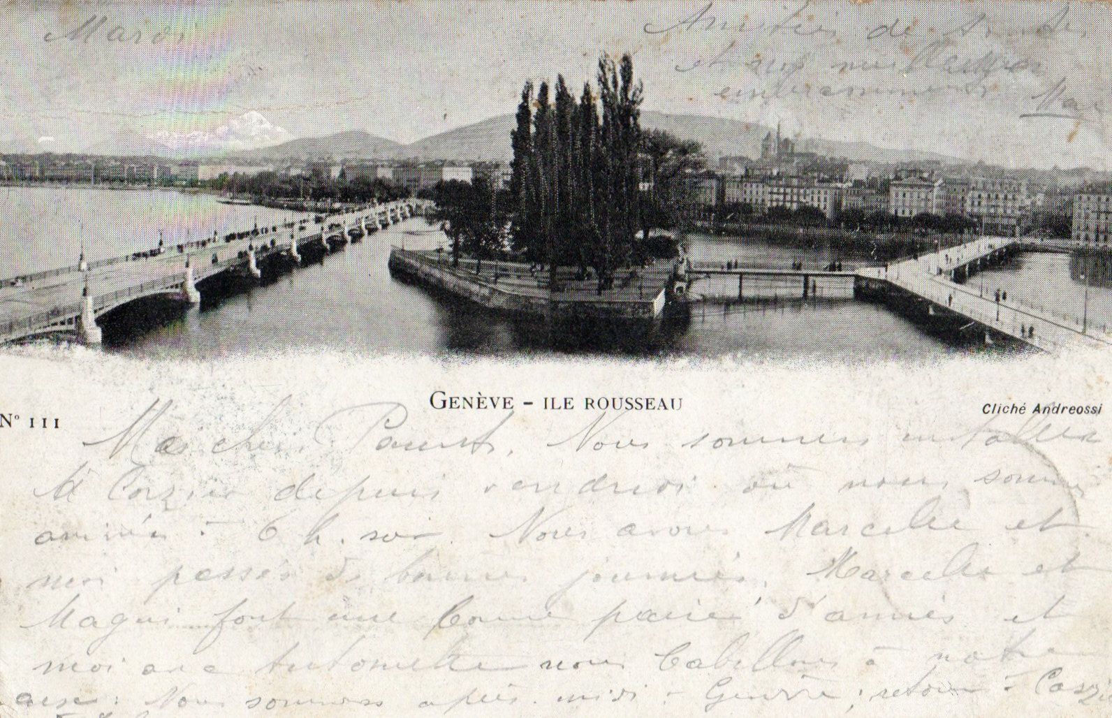 Cartoline postali: Genève - Ile Rousseau – Usato da Melano venduto da pisonsdro