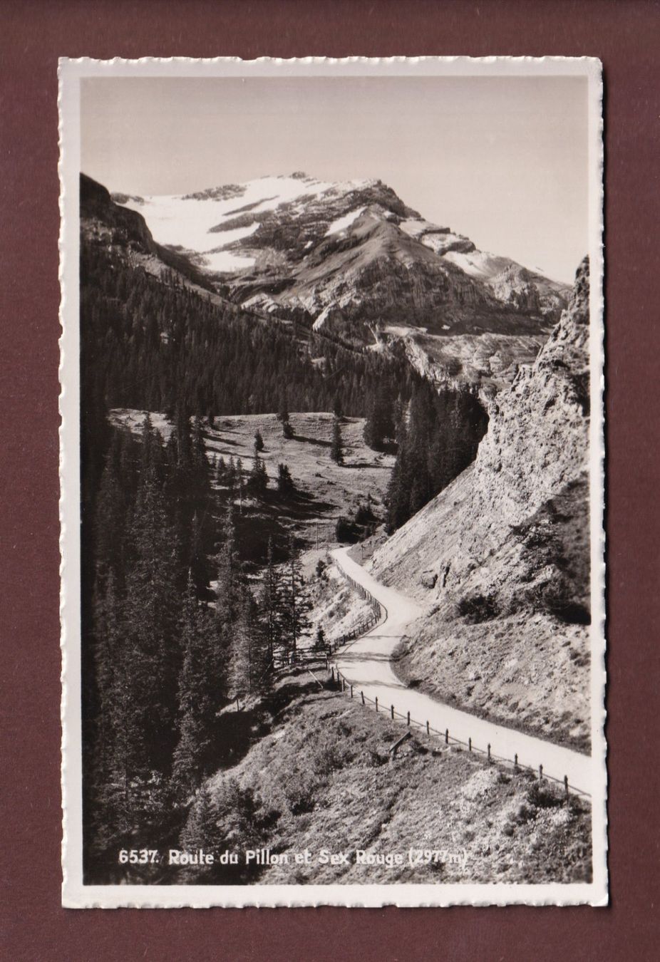 Cartoline postali: Route du PILLON - Scex Rouge – Usato da Pully venduto da nicecards-shop