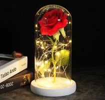 Rose in Glas Abdeckung Valentinstag Hochzeit Geburtstag Deko