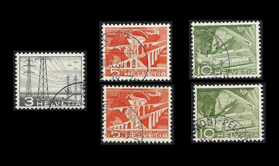 Tutti i francobolli: 1949 Technik und Landschaften, schön gestempelt – Usato da Baar venduto da miam8 1