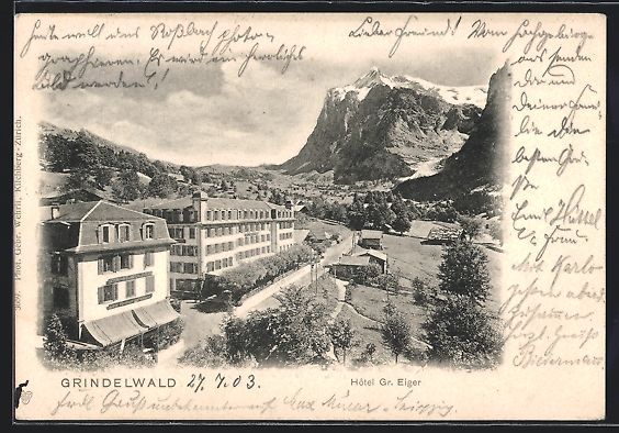 Ansichtskarten: Grindelwald, Hotel Gr. Eiger aus der Vog – Gebraucht aus Berlin von bartko-reher