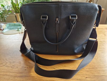 Leder Laptop- Businesstasche von Navyboot (blau)